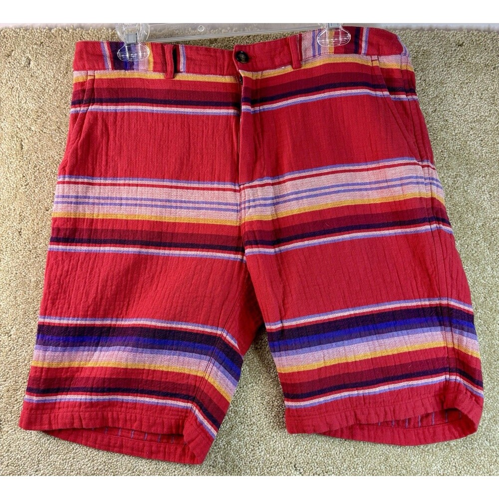 SCOTCH & SODA STUART MULTICOLOR STRIPED MEN'S REG SLIM FIT SUMMER SHORTS SIZE 34
